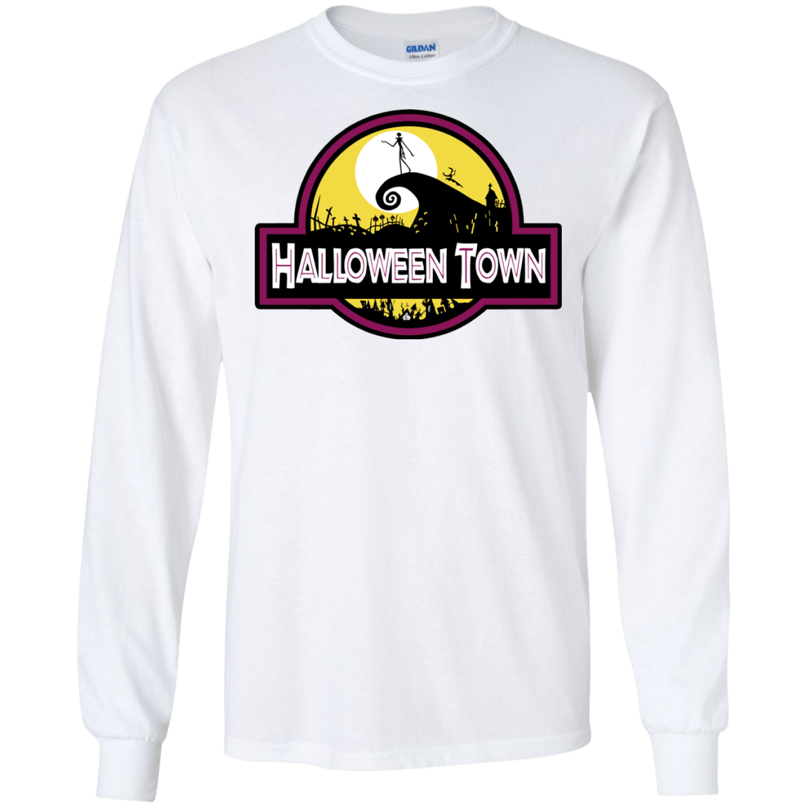 T-Shirts White / S Halloween Town Men's Long Sleeve T-Shirt