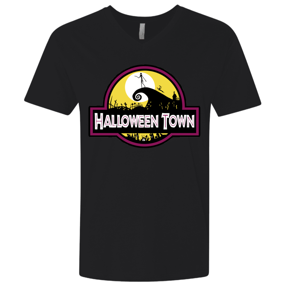 T-Shirts Black / X-Small Halloween Town Men's Premium V-Neck