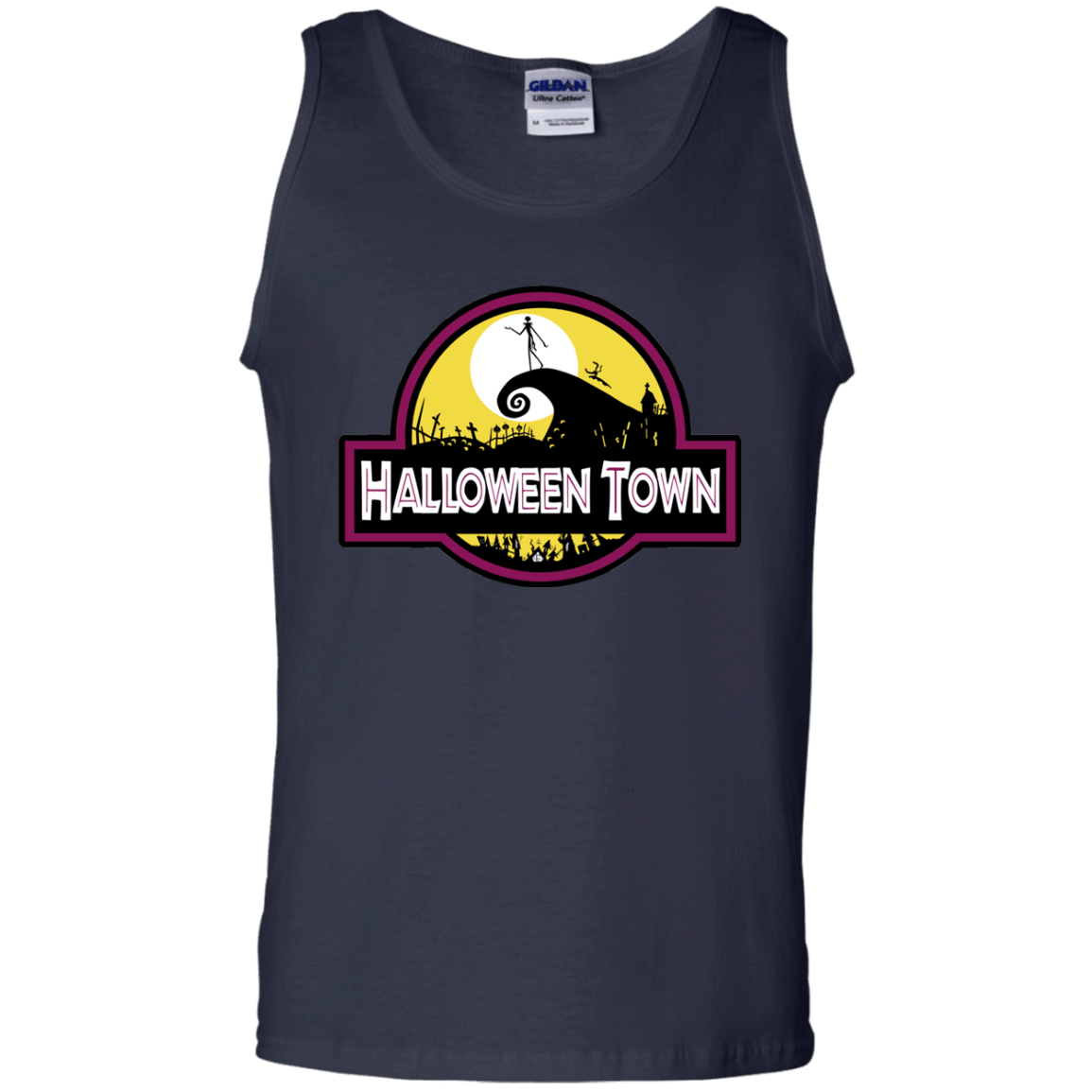 T-Shirts Navy / S Halloween Town Men's Tank Top