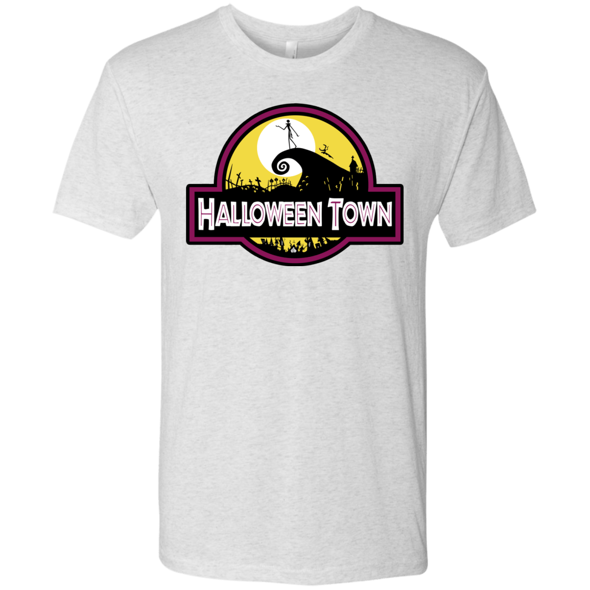 T-Shirts Heather White / S Halloween Town Men's Triblend T-Shirt