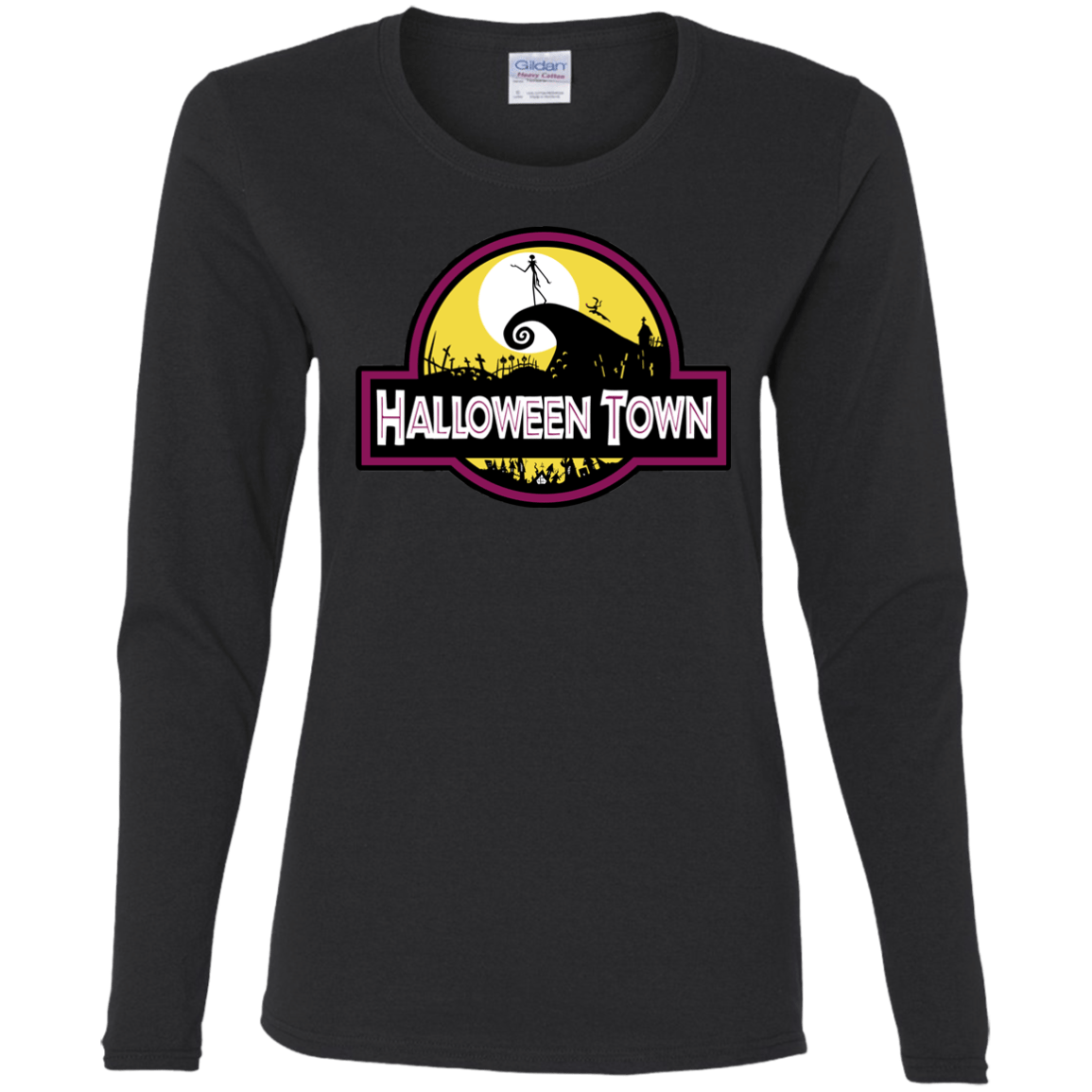 T-Shirts Black / S Halloween Town Women's Long Sleeve T-Shirt