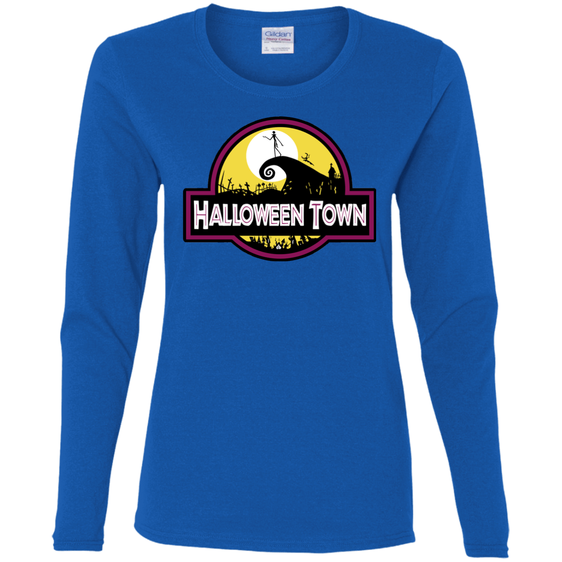 T-Shirts Royal / S Halloween Town Women's Long Sleeve T-Shirt