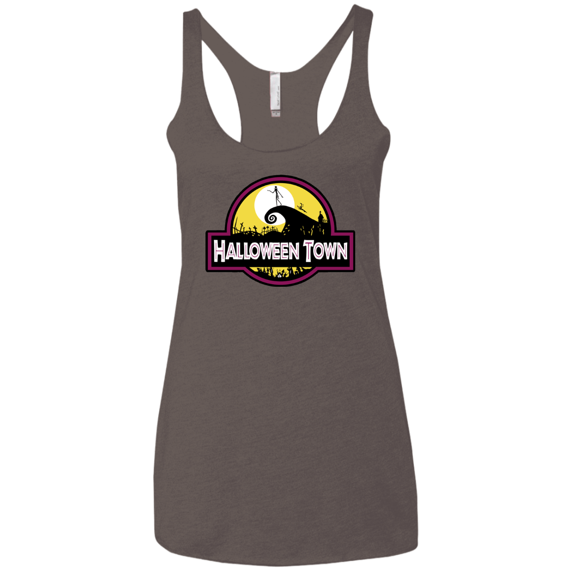 T-Shirts Macchiato / X-Small Halloween Town Women's Triblend Racerback Tank