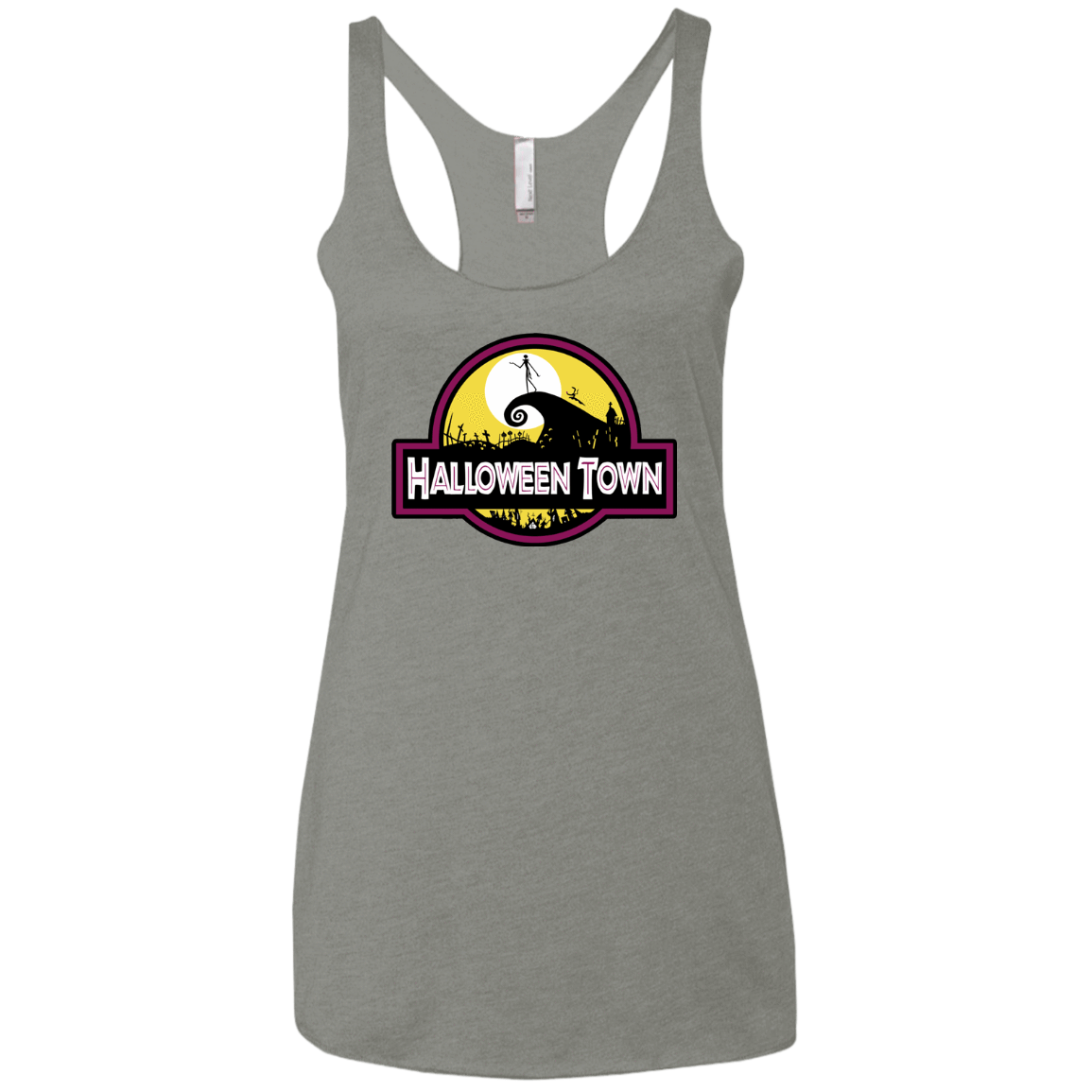 T-Shirts Venetian Grey / X-Small Halloween Town Women's Triblend Racerback Tank