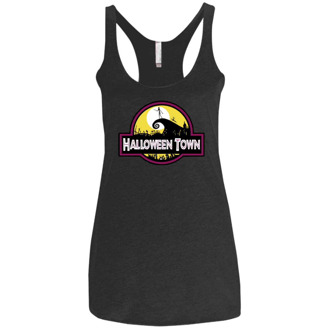 T-Shirts Vintage Black / X-Small Halloween Town Women's Triblend Racerback Tank