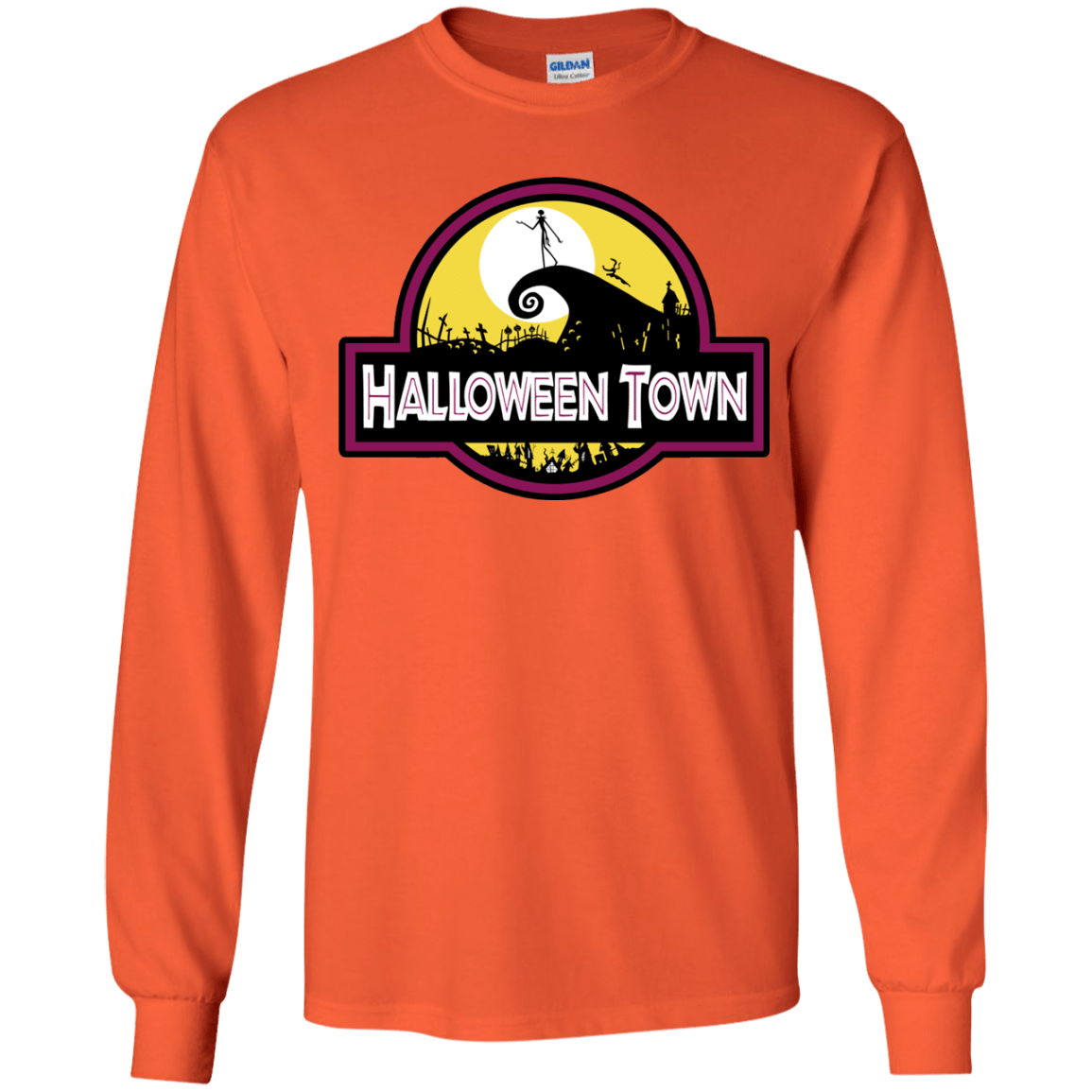 T-Shirts Orange / YS Halloween Town Youth Long Sleeve T-Shirt