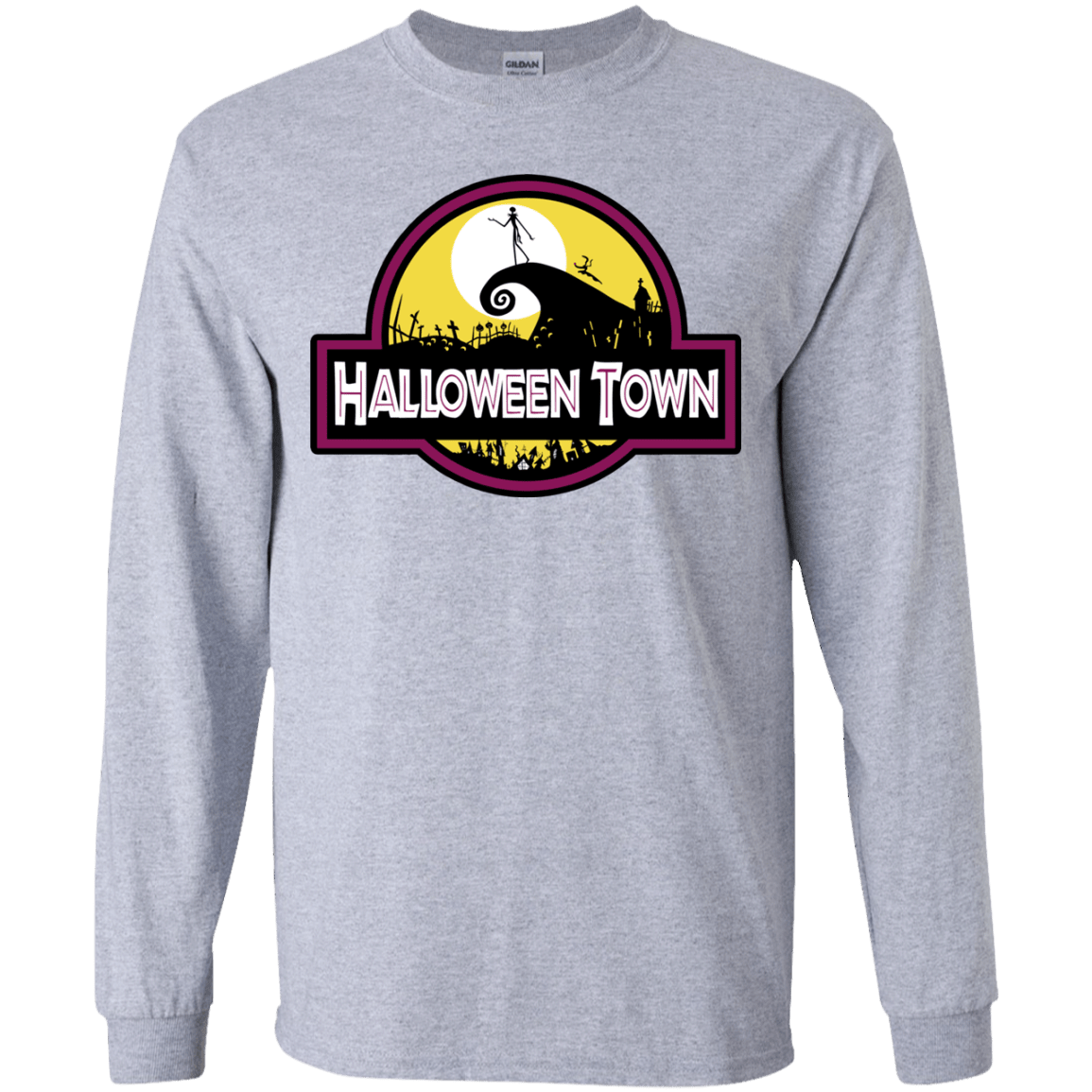 T-Shirts Sport Grey / YS Halloween Town Youth Long Sleeve T-Shirt
