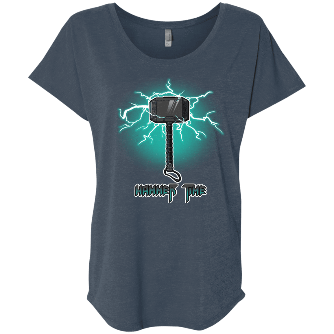 T-Shirts Indigo / X-Small Hammer Time Triblend Dolman Sleeve