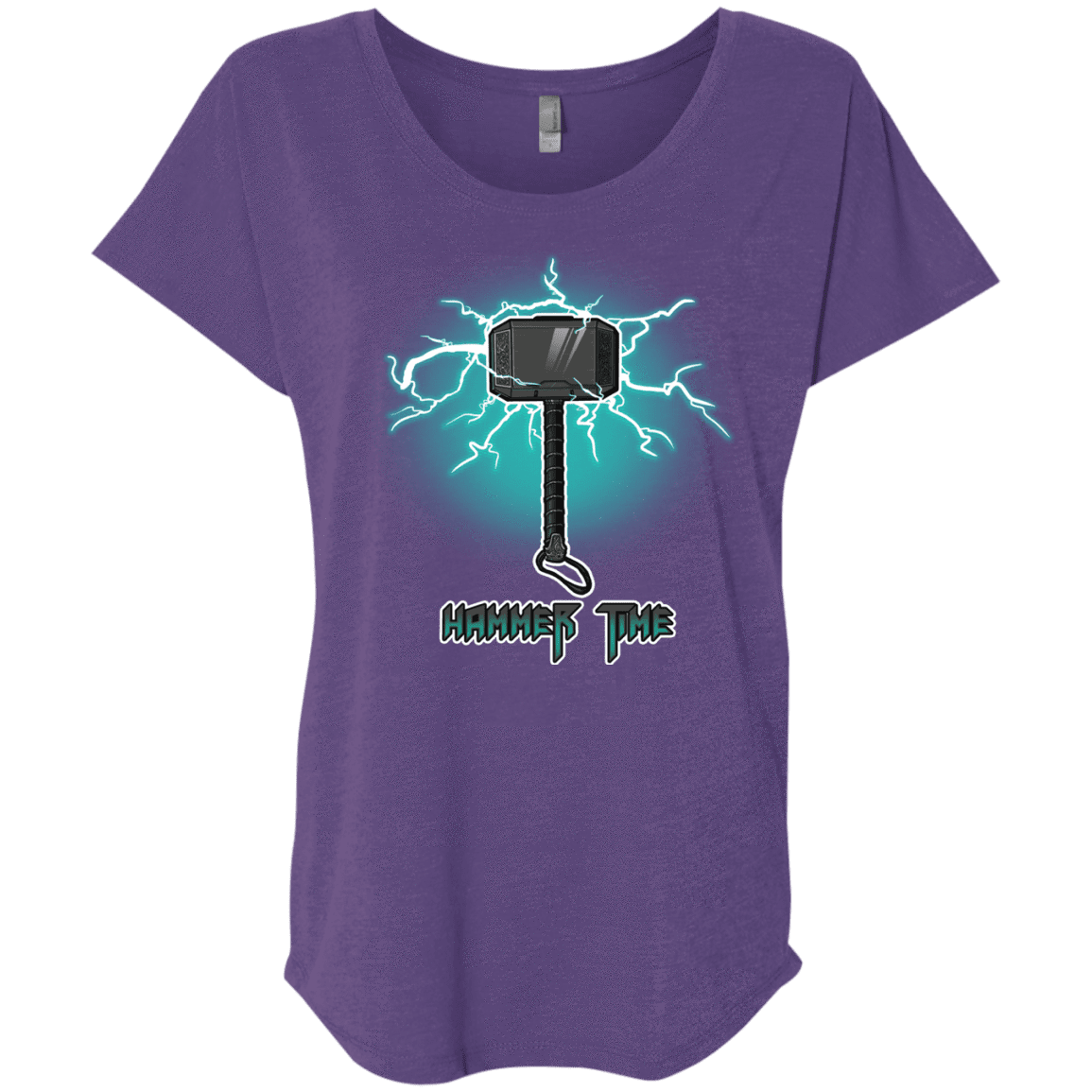 T-Shirts Purple Rush / X-Small Hammer Time Triblend Dolman Sleeve