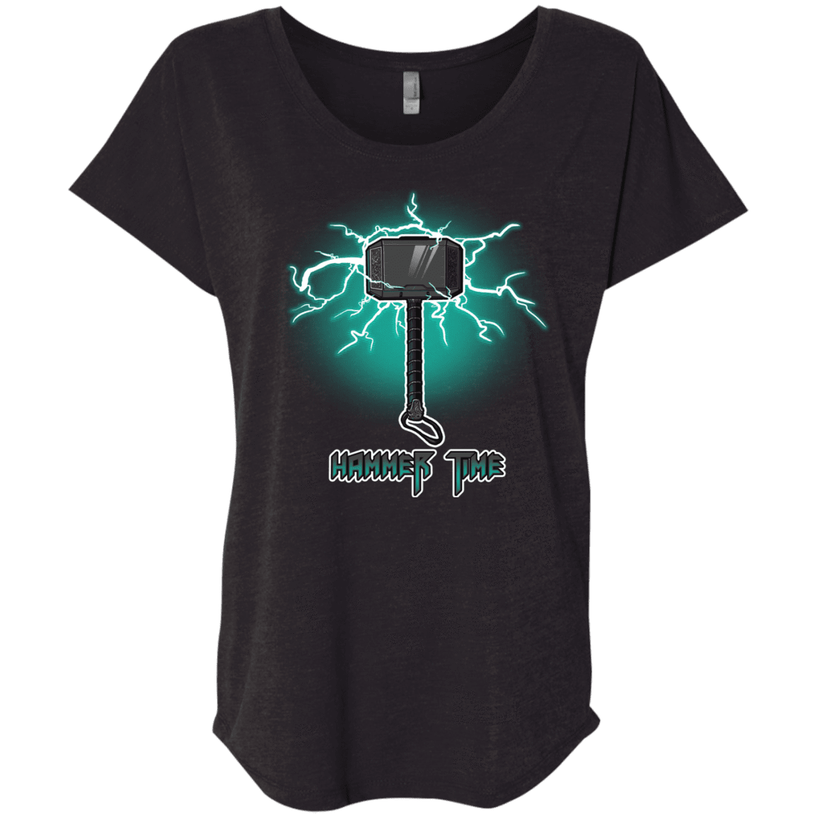 T-Shirts Vintage Black / X-Small Hammer Time Triblend Dolman Sleeve