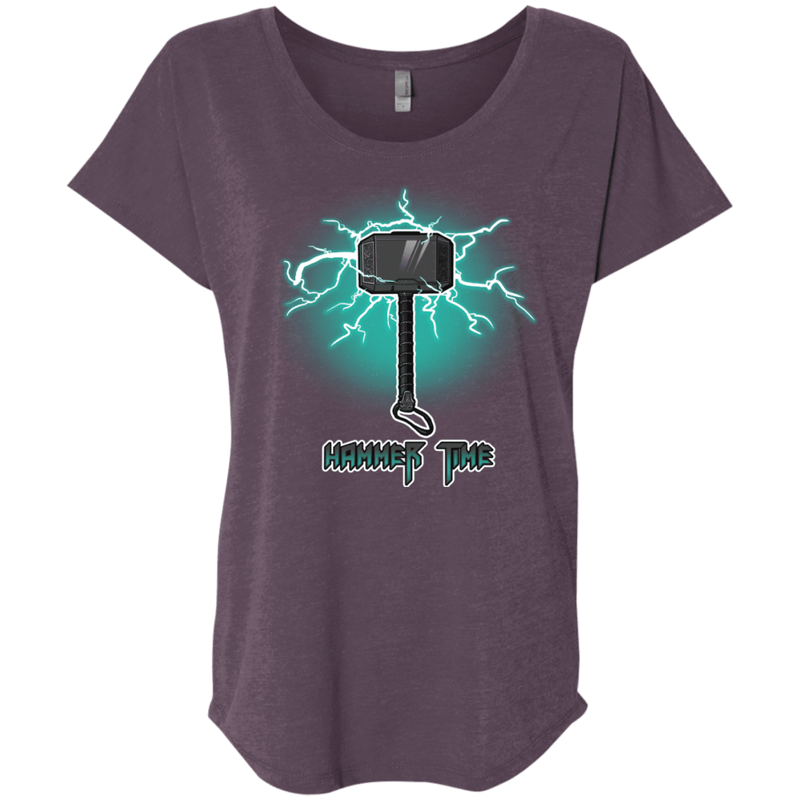 T-Shirts Vintage Purple / X-Small Hammer Time Triblend Dolman Sleeve