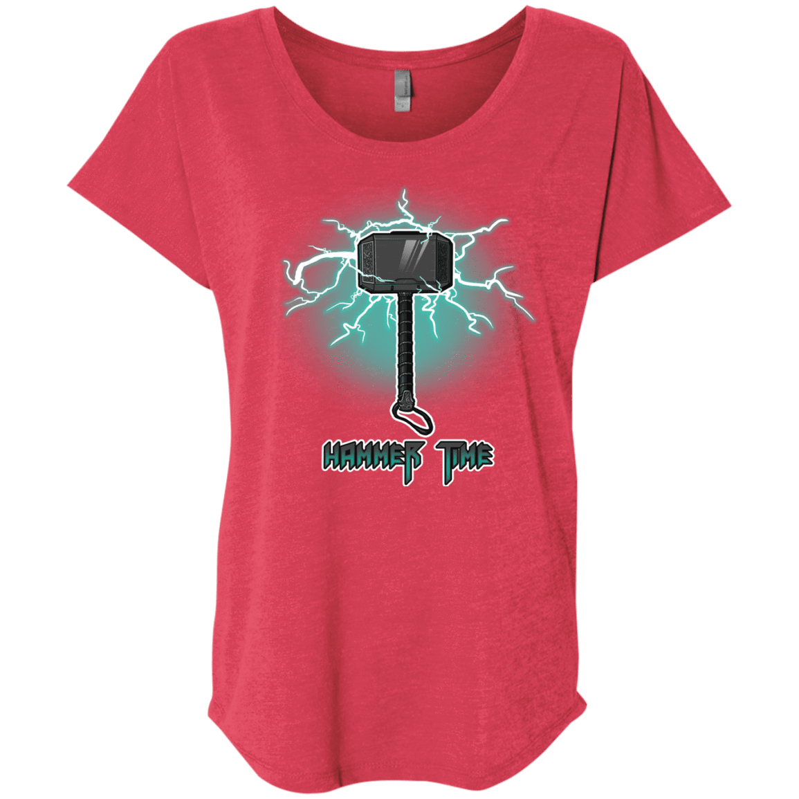 T-Shirts Vintage Red / X-Small Hammer Time Triblend Dolman Sleeve