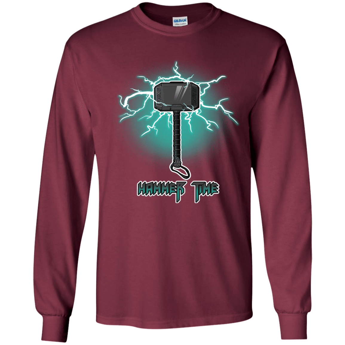 T-Shirts Maroon / YS Hammer Time Youth Long Sleeve T-Shirt