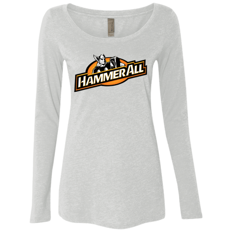 T-Shirts Heather White / Small Hammerall Women's Triblend Long Sleeve Shirt