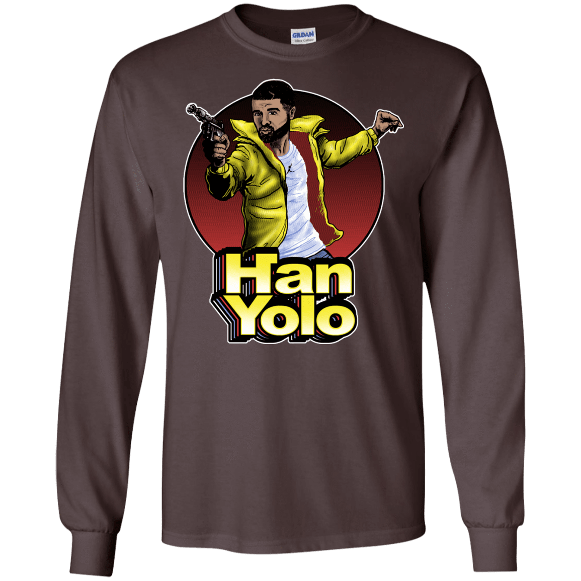 T-Shirts Dark Chocolate / S Han Yolo Men's Long Sleeve T-Shirt