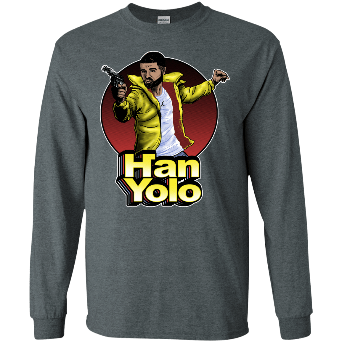T-Shirts Dark Heather / S Han Yolo Men's Long Sleeve T-Shirt