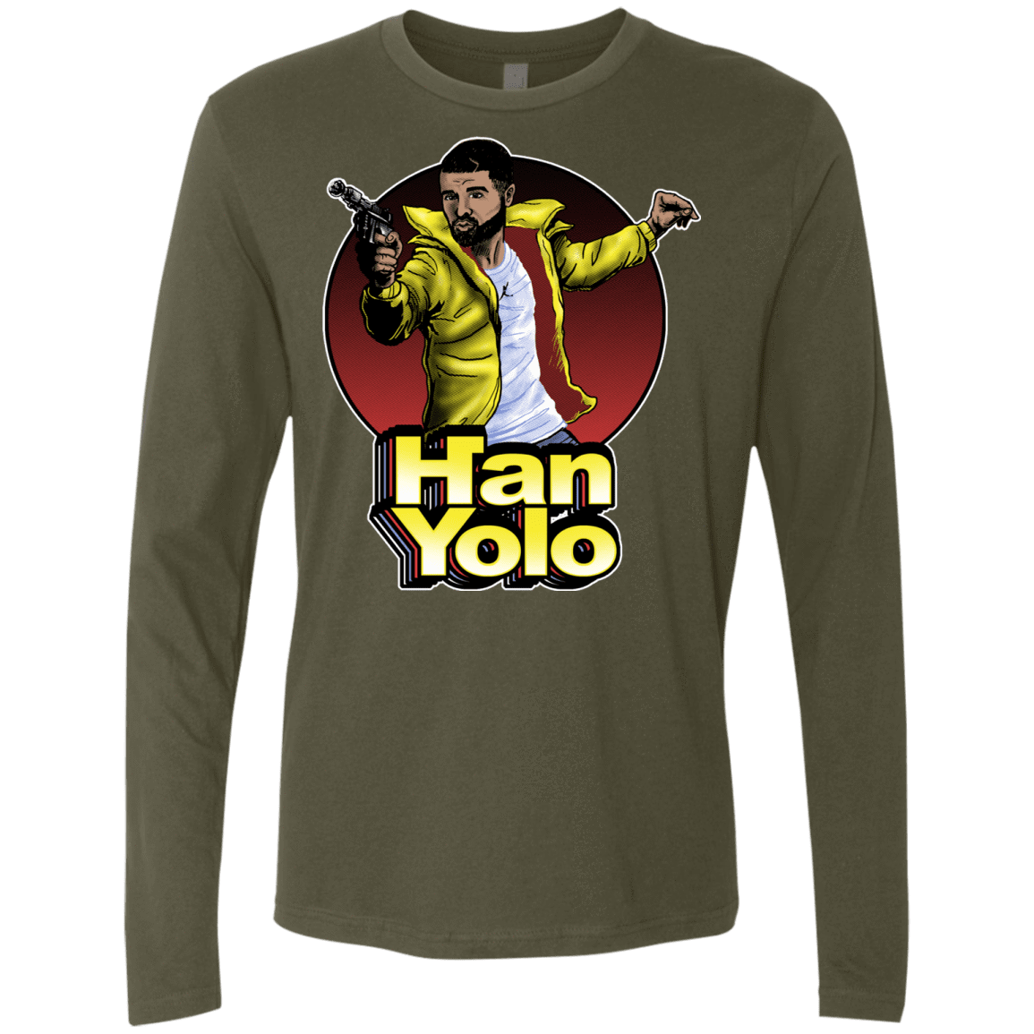 T-Shirts Military Green / S Han Yolo Men's Premium Long Sleeve