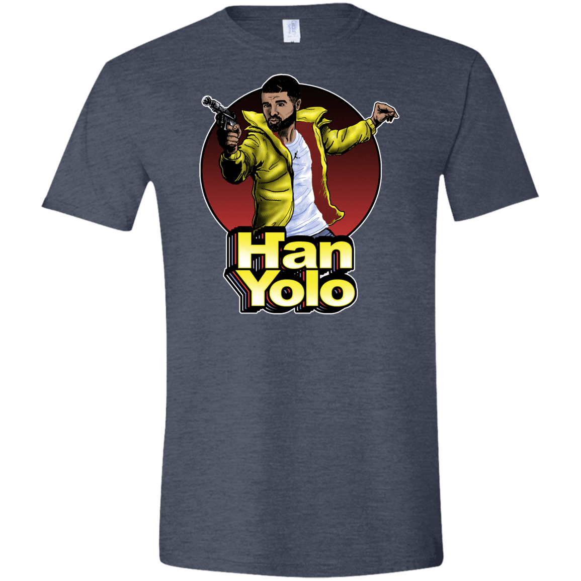 T-Shirts Heather Navy / S Han Yolo Men's Semi-Fitted Softstyle