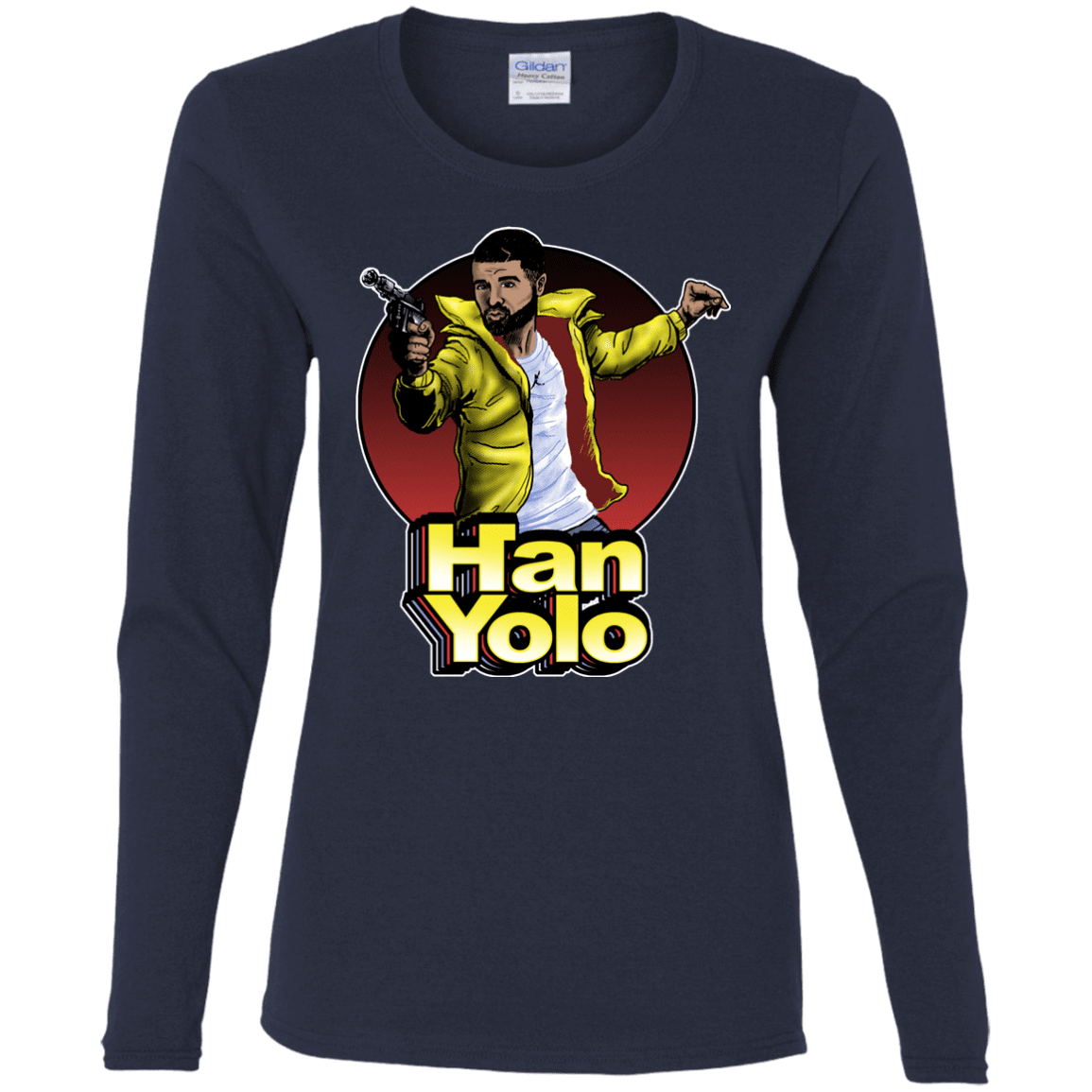 T-Shirts Navy / S Han Yolo Women's Long Sleeve T-Shirt