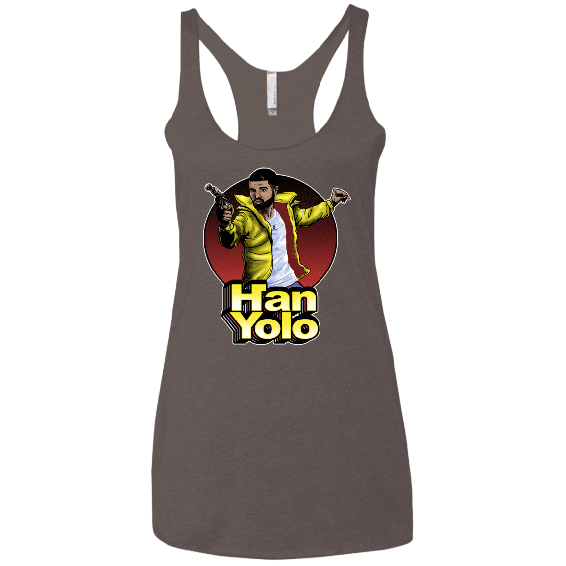 T-Shirts Macchiato / X-Small Han Yolo Women's Triblend Racerback Tank