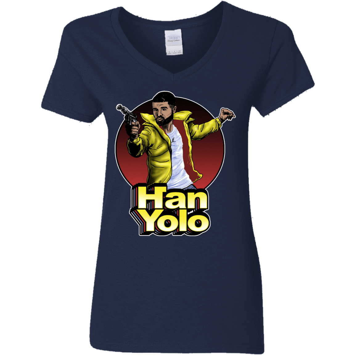 T-Shirts Navy / S Han Yolo Women's V-Neck T-Shirt