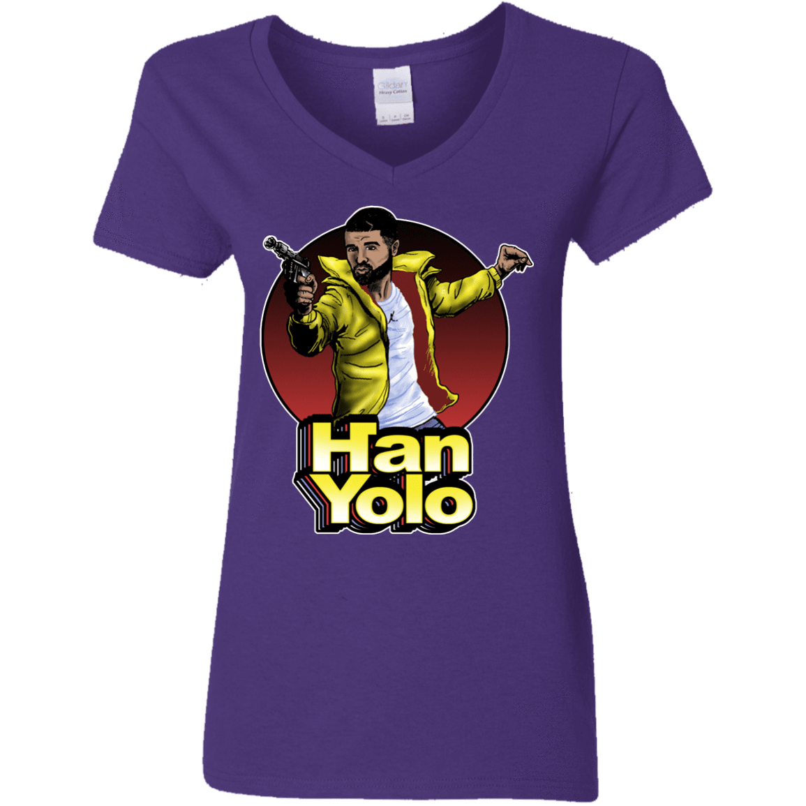 T-Shirts Purple / S Han Yolo Women's V-Neck T-Shirt