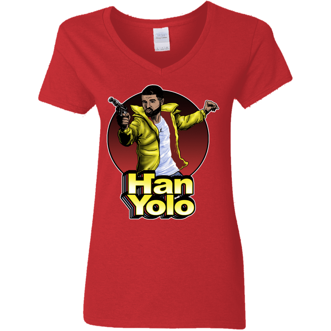 T-Shirts Red / S Han Yolo Women's V-Neck T-Shirt