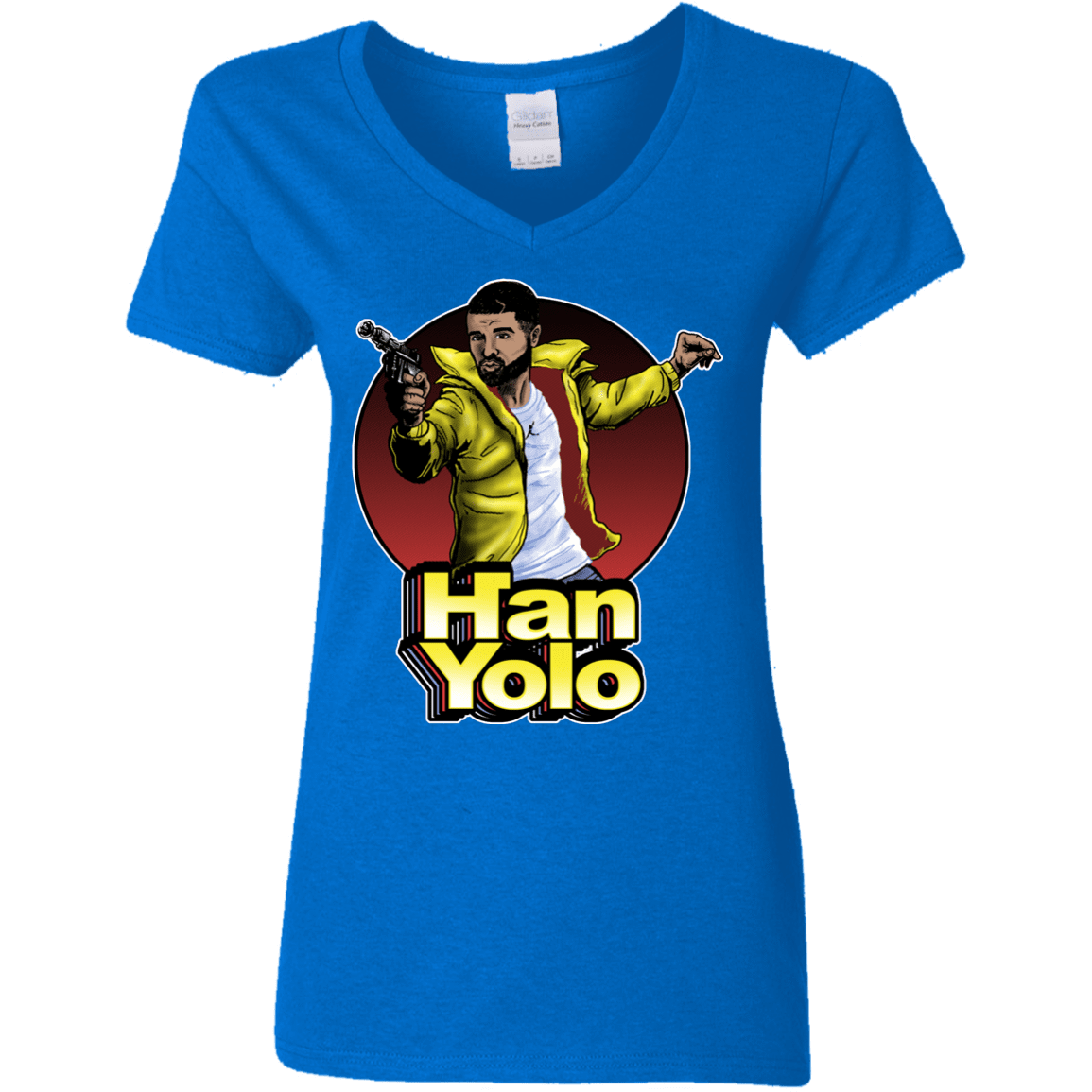 T-Shirts Royal / S Han Yolo Women's V-Neck T-Shirt
