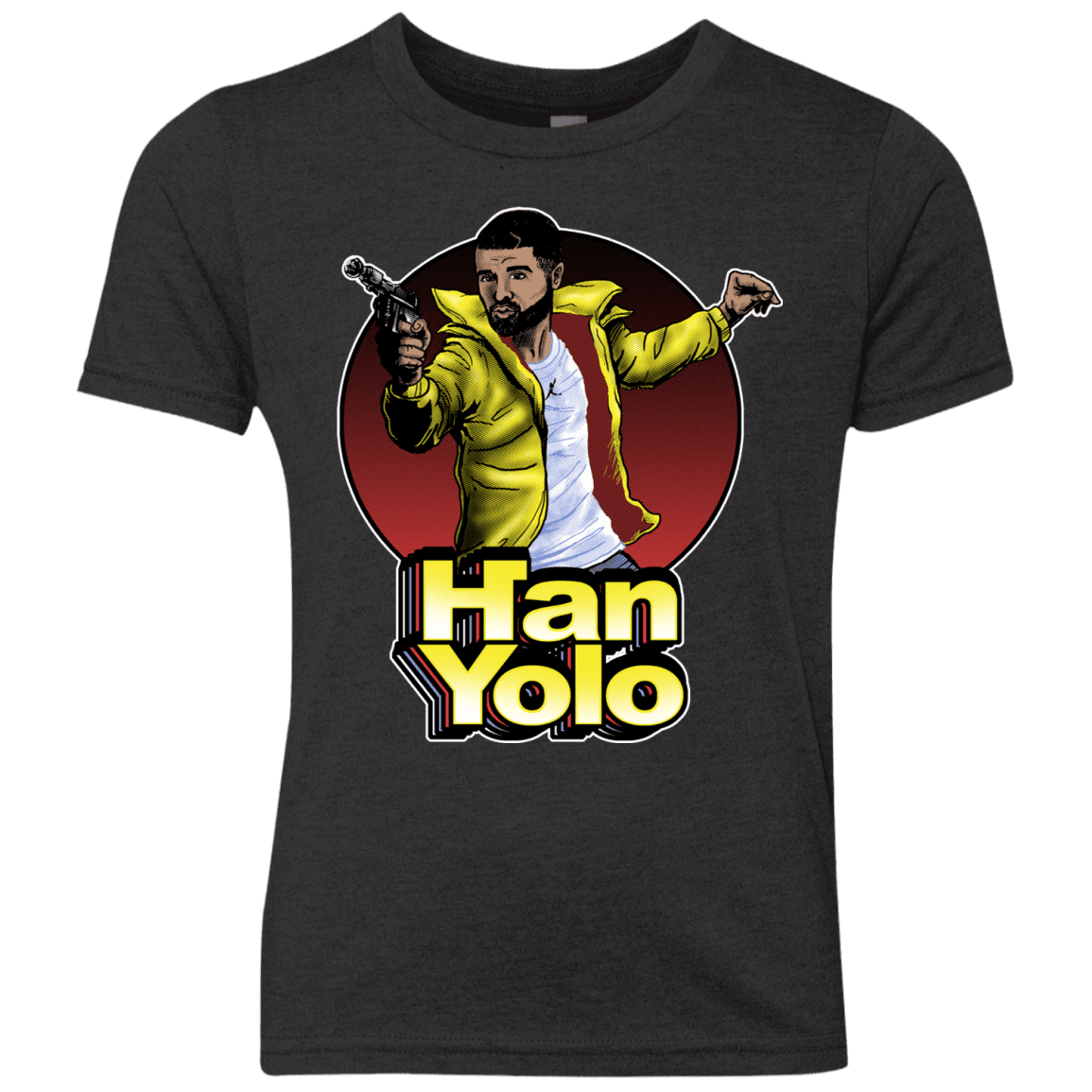 T-Shirts Vintage Black / YXS Han Yolo Youth Triblend T-Shirt