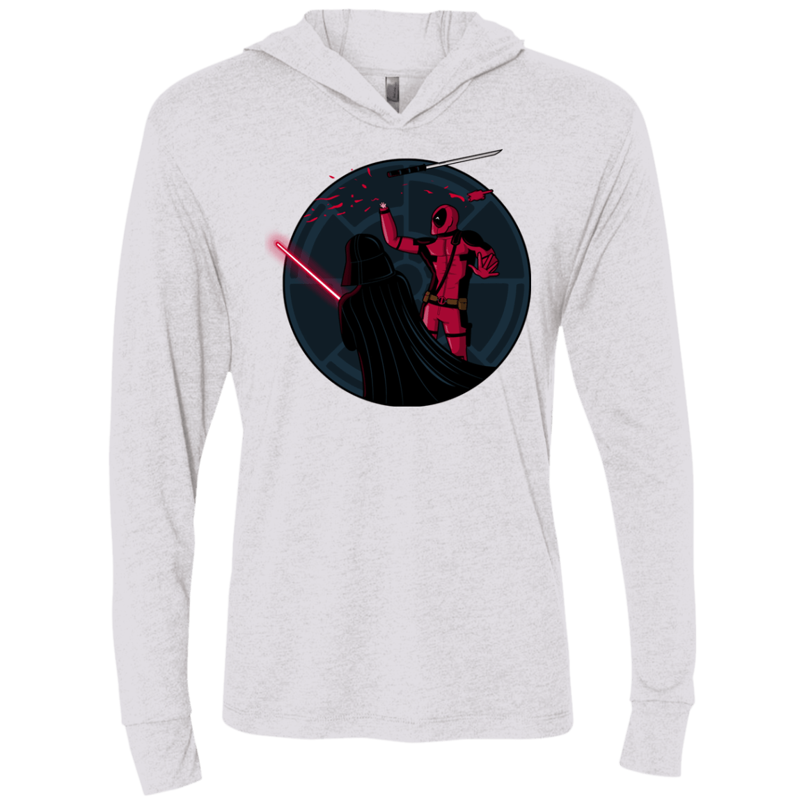 T-Shirts Heather White / X-Small Hand 2.0 Triblend Long Sleeve Hoodie Tee