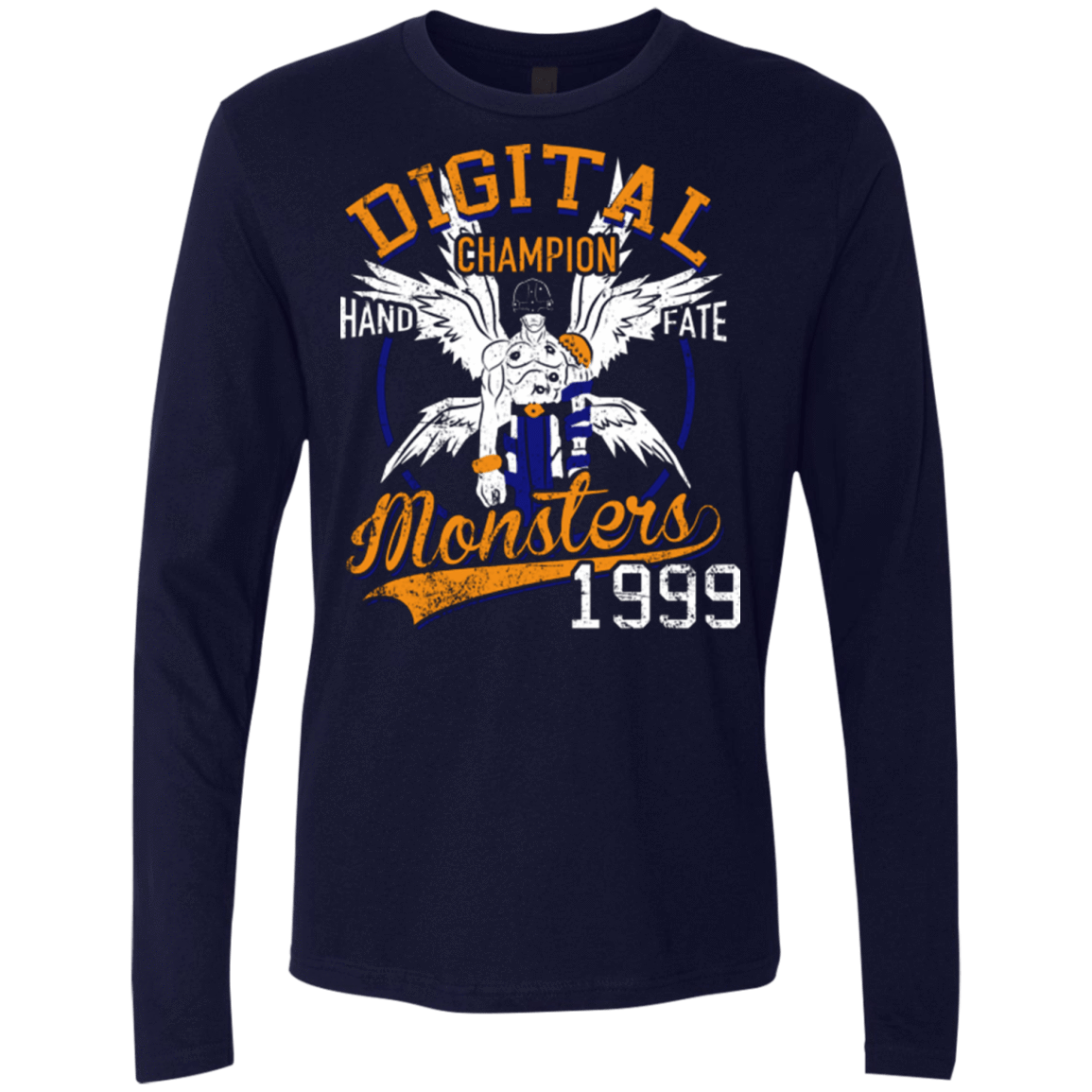 T-Shirts Midnight Navy / Small HAND OF FATE Men's Premium Long Sleeve