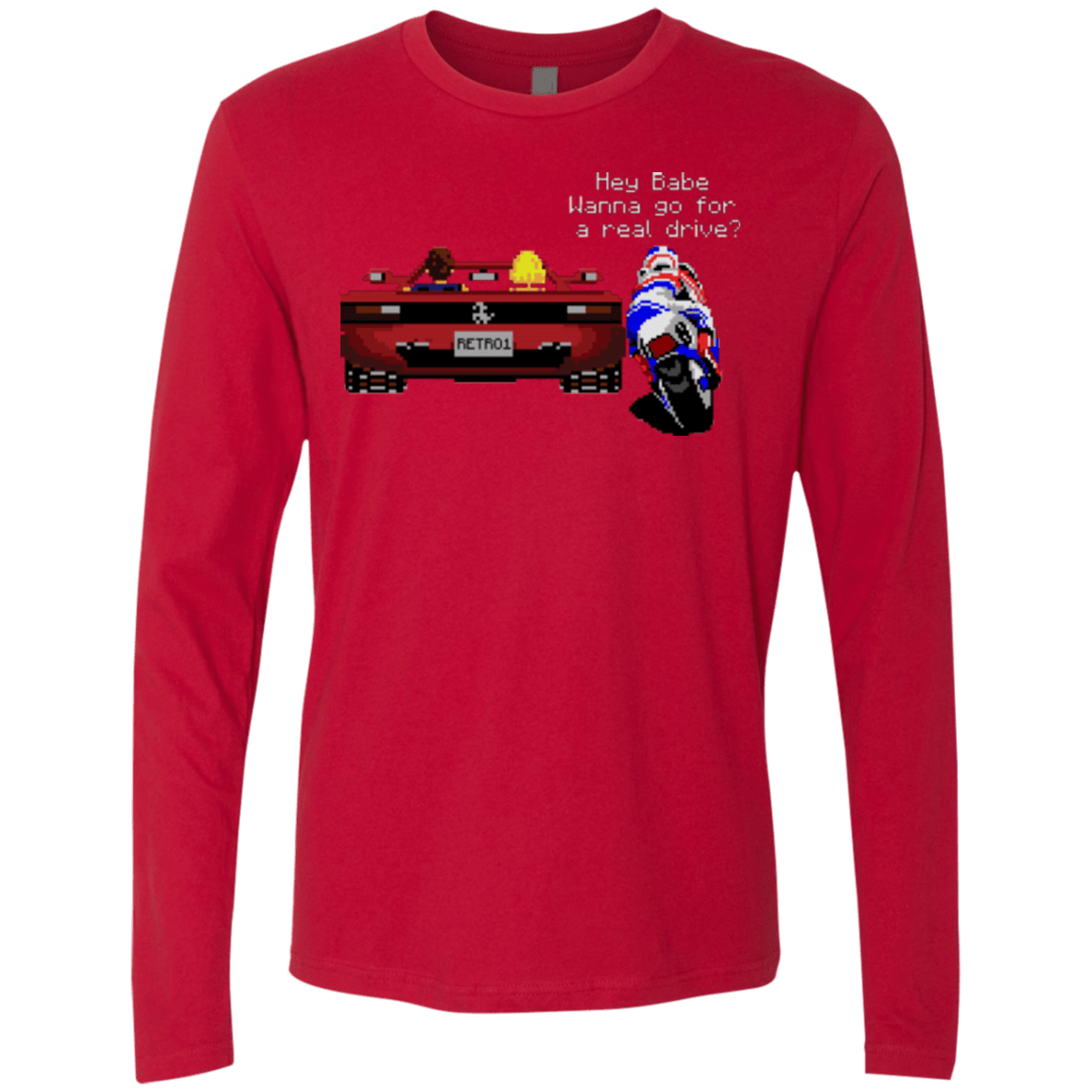 T-Shirts Red / Small Hang On to Outrun Men's Premium Long Sleeve