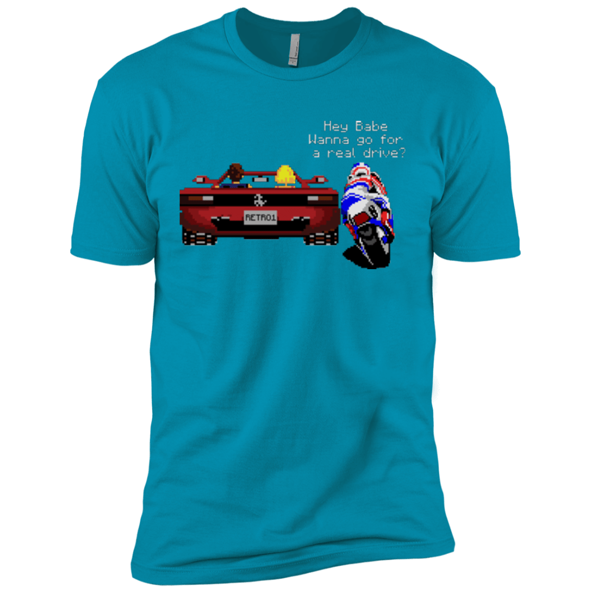 T-Shirts Turquoise / X-Small Hang On to Outrun Men's Premium T-Shirt