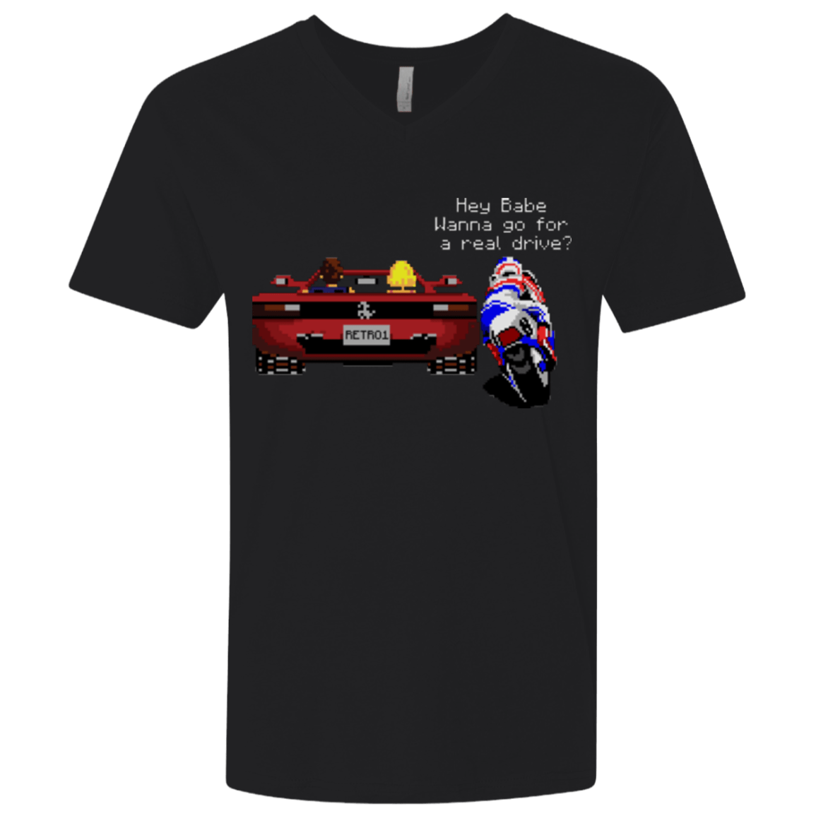 T-Shirts Black / X-Small Hang On to Outrun Men's Premium V-Neck