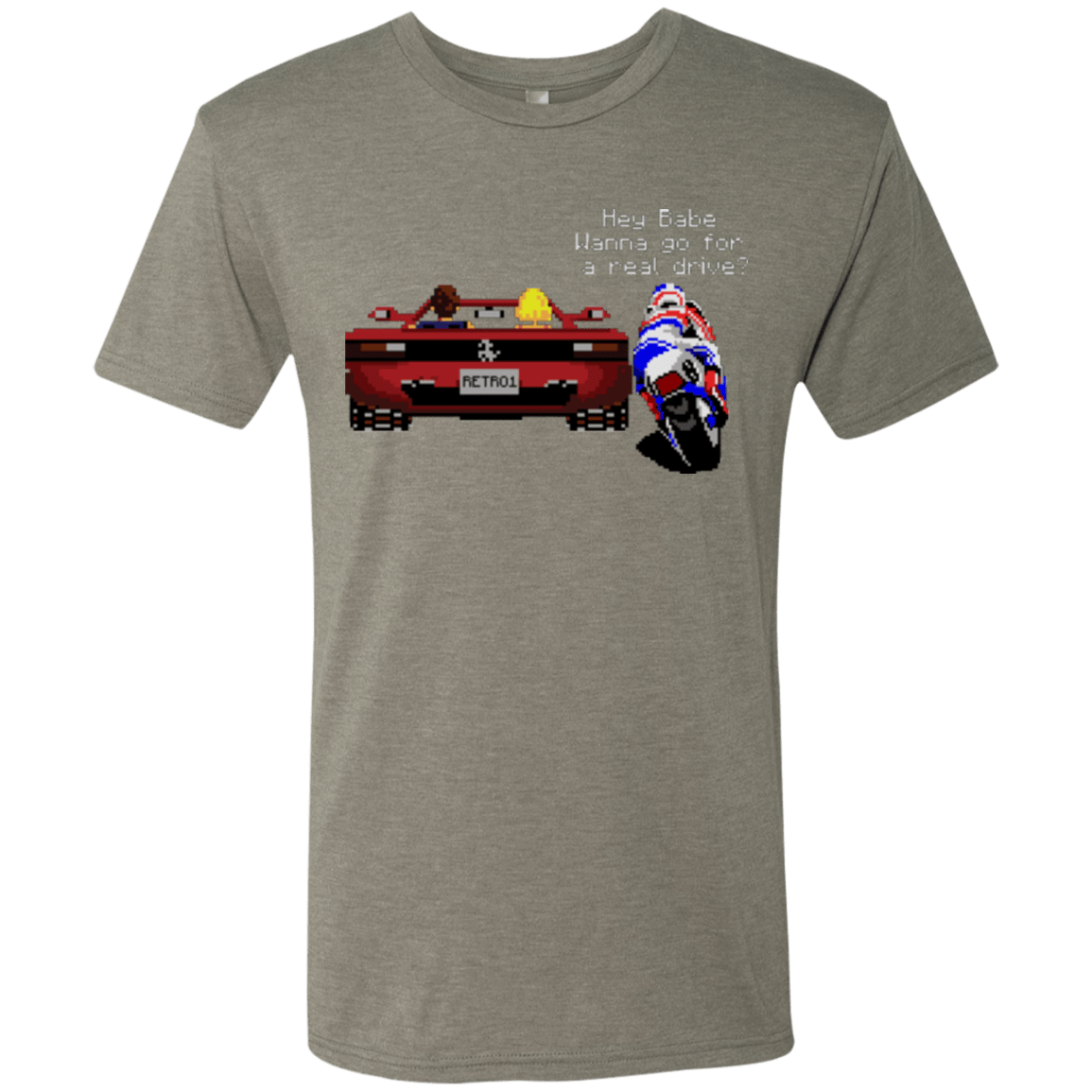 T-Shirts Venetian Grey / Small Hang On to Outrun Men's Triblend T-Shirt