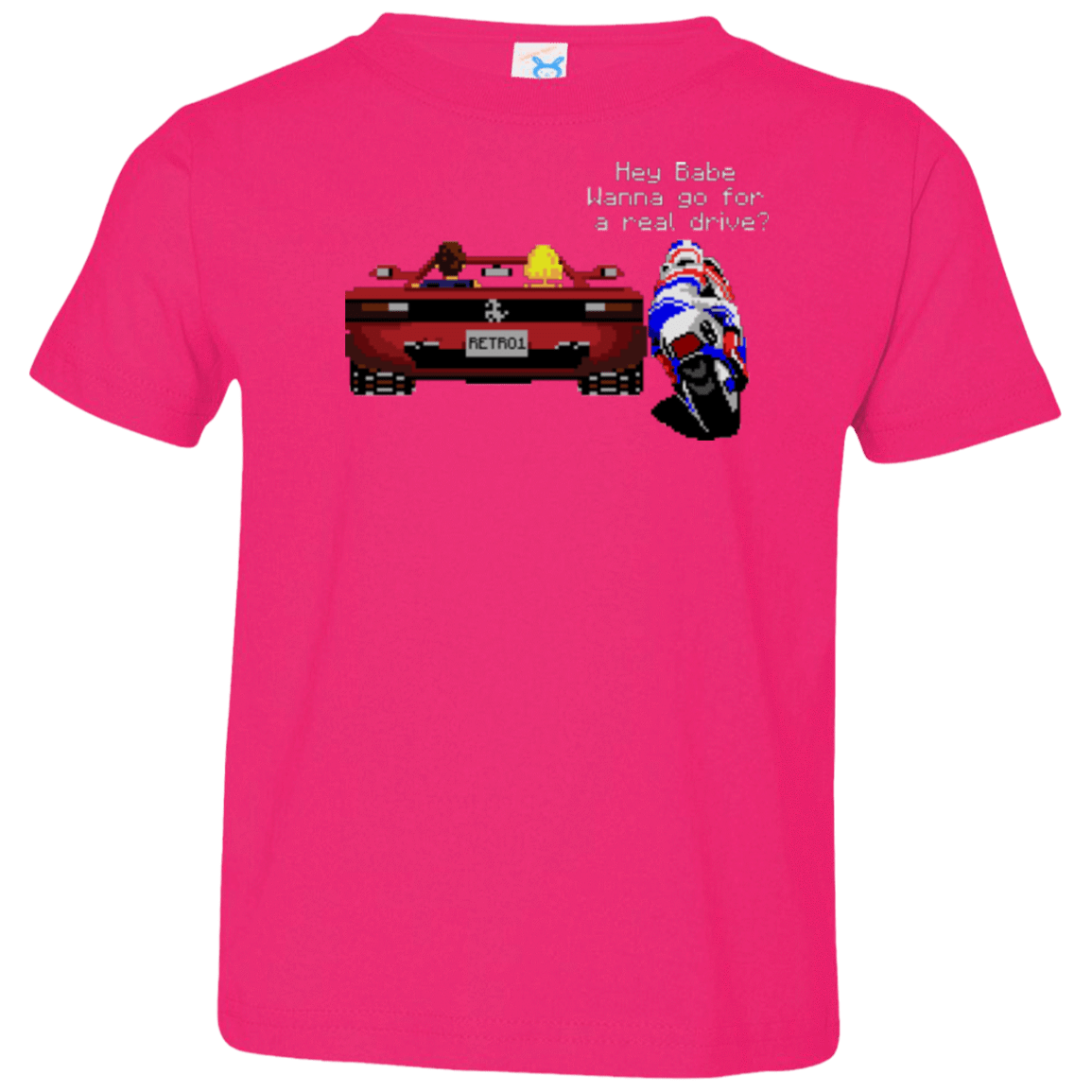 T-Shirts Hot Pink / 2T Hang On to Outrun Toddler Premium T-Shirt