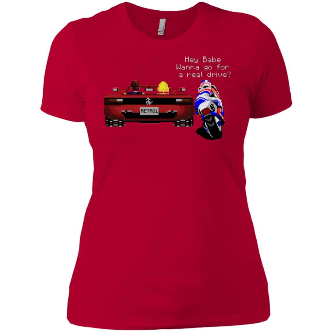 T-Shirts Red / X-Small Hang On to Outrun Women's Premium T-Shirt