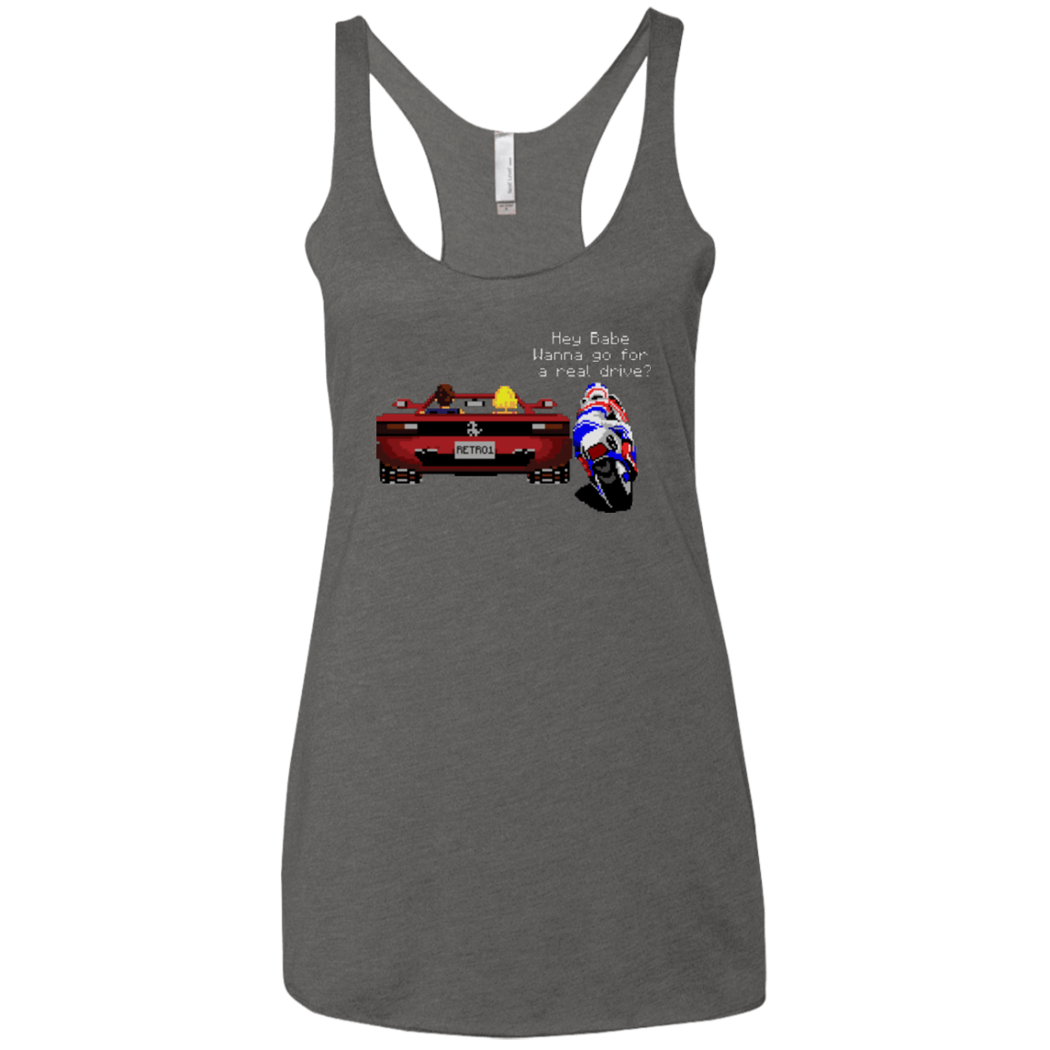 T-Shirts Premium Heather / X-Small Hang On to Outrun Women's Triblend Racerback Tank