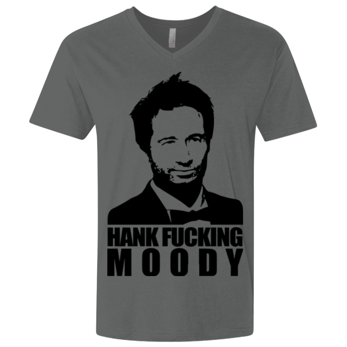 T-Shirts Heavy Metal / X-Small Hank fucking moody Men's Premium V-Neck