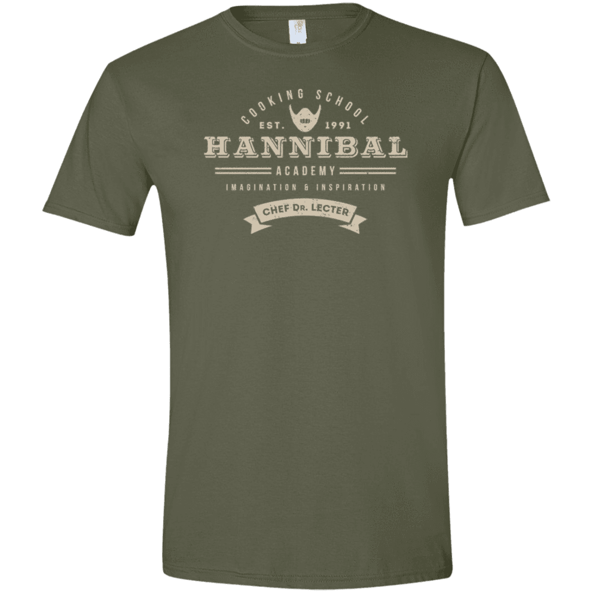 T-Shirts Military Green / S Hannibal Academy Men's Semi-Fitted Softstyle