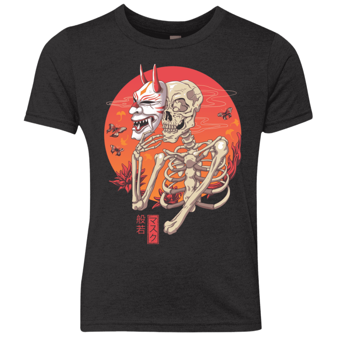 T-Shirts Vintage Black / YXS Hannya Yokai Mask Youth Triblend T-Shirt