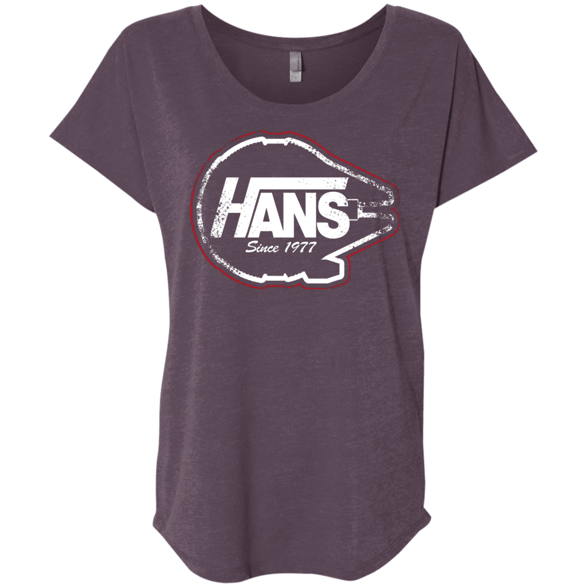 T-Shirts Vintage Purple / X-Small Hans Triblend Dolman Sleeve