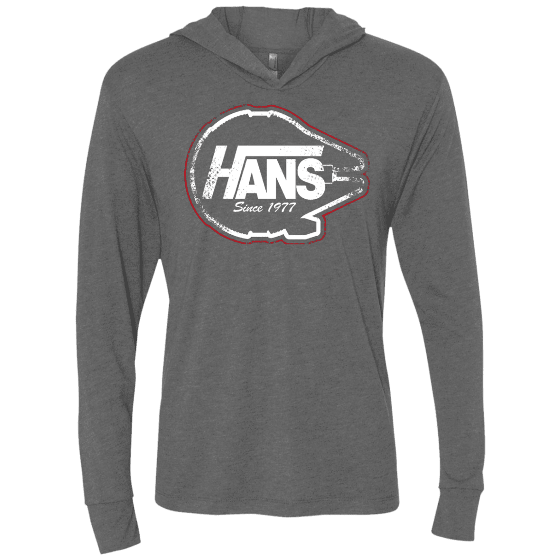 T-Shirts Premium Heather / X-Small Hans Triblend Long Sleeve Hoodie Tee