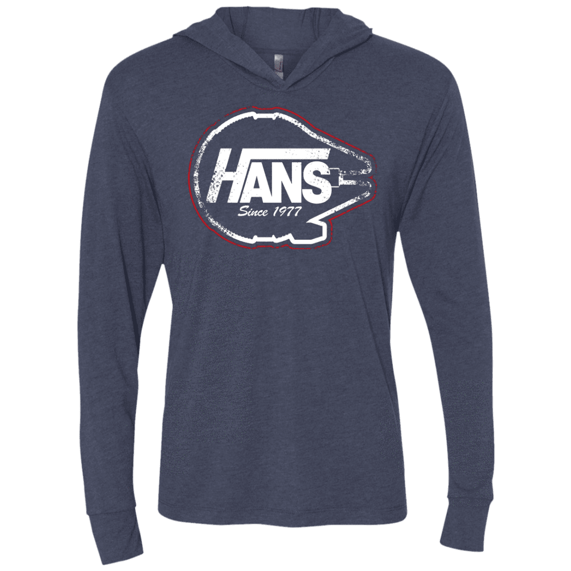 T-Shirts Vintage Navy / X-Small Hans Triblend Long Sleeve Hoodie Tee