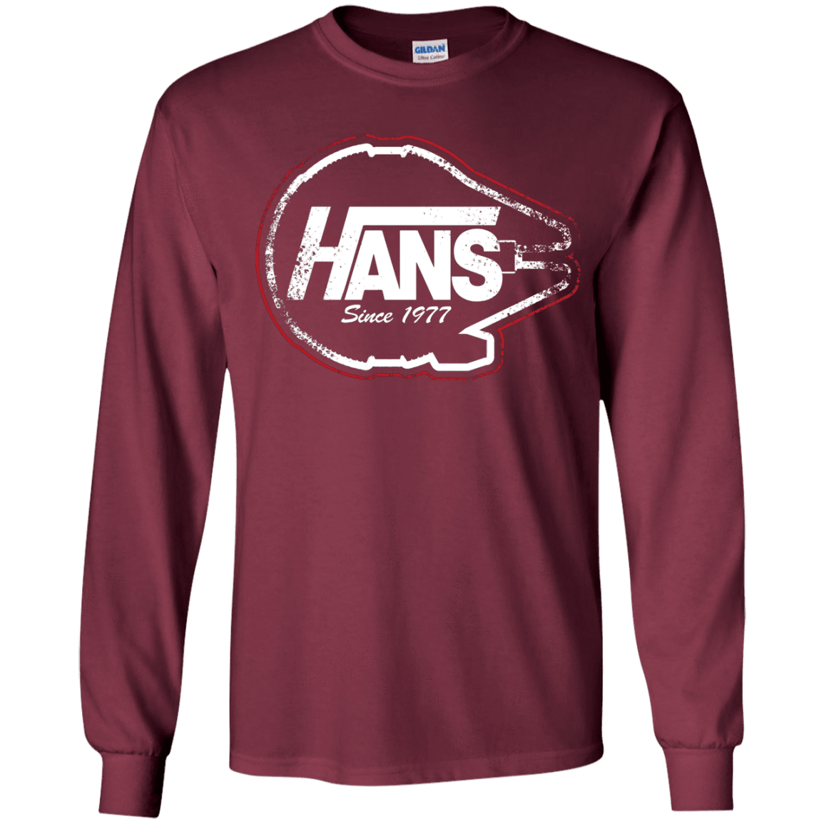 T-Shirts Maroon / YS Hans Youth Long Sleeve T-Shirt