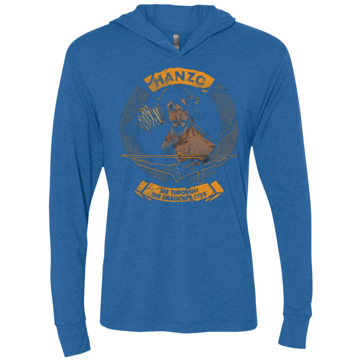 T-Shirts Vintage Royal / X-Small Hanzo Triblend Long Sleeve Hoodie Tee