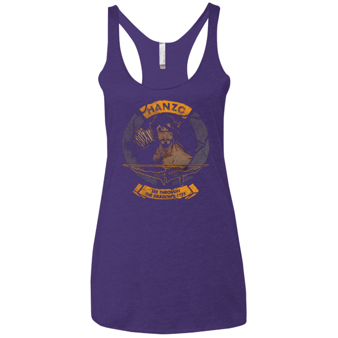 T-Shirts Purple / X-Small Hanzo Women's Triblend Racerback Tank