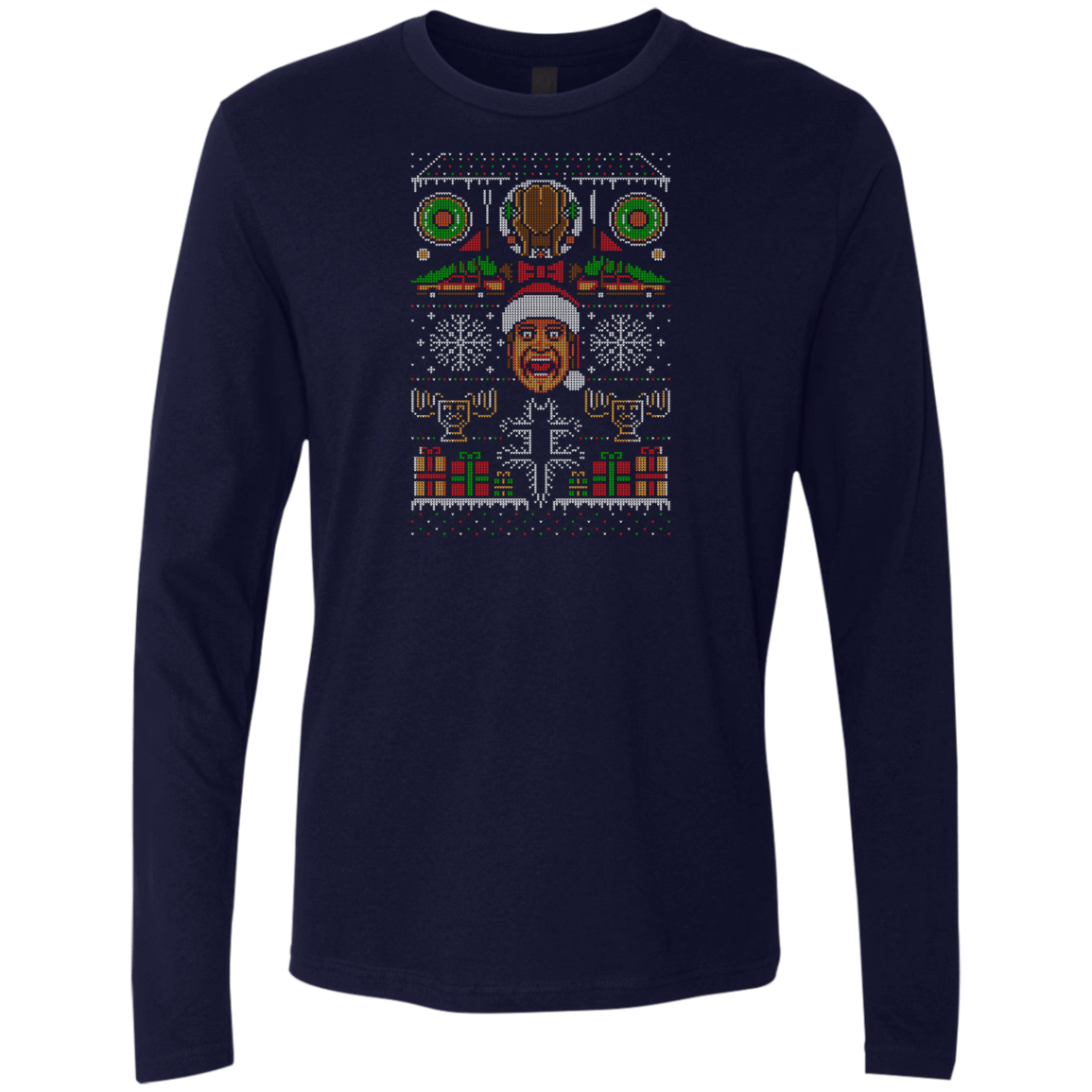 T-Shirts Midnight Navy / Small Hap Hap Happiest Christmas Men's Premium Long Sleeve