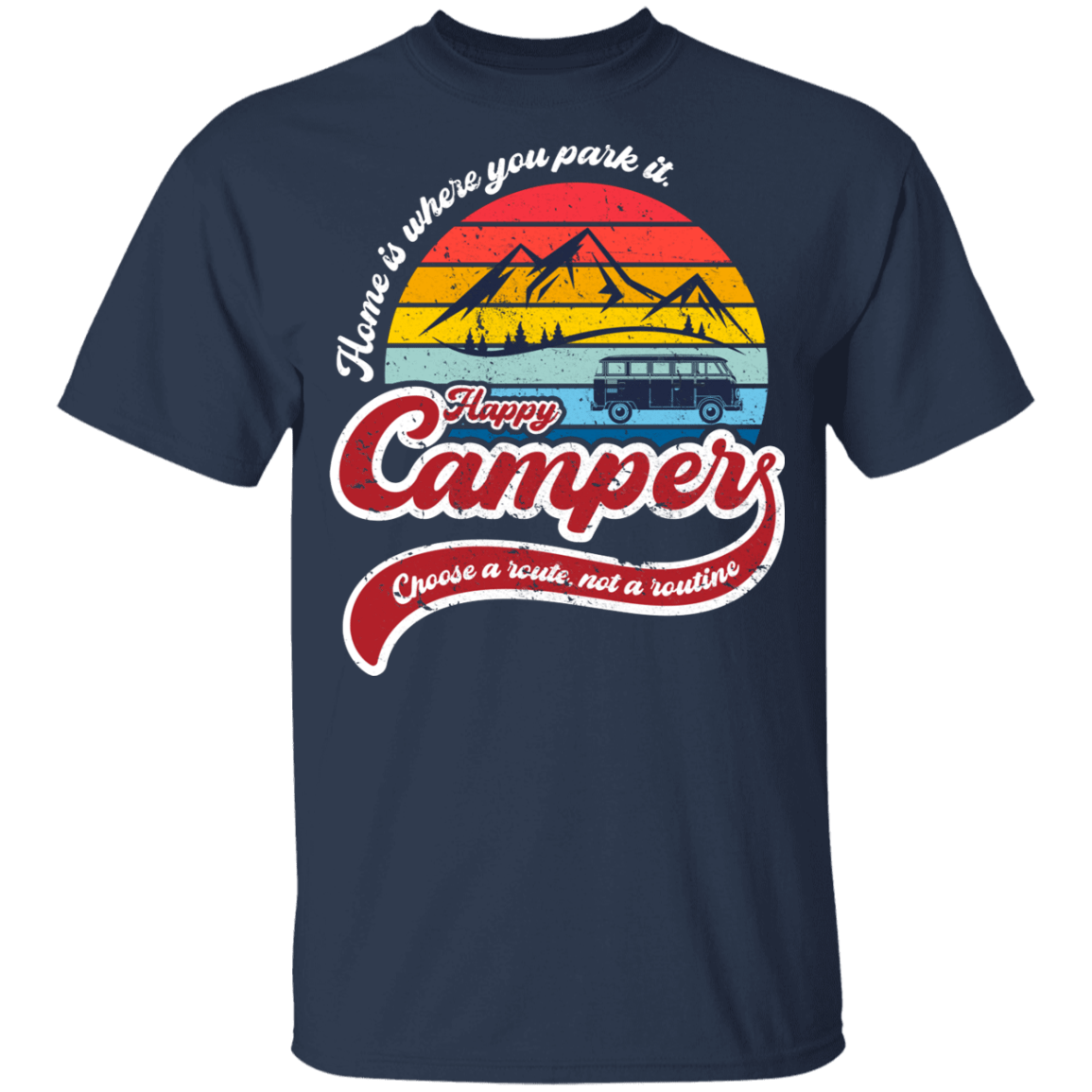 T-Shirts Navy / YXS Happy Camper Youth T-Shirt