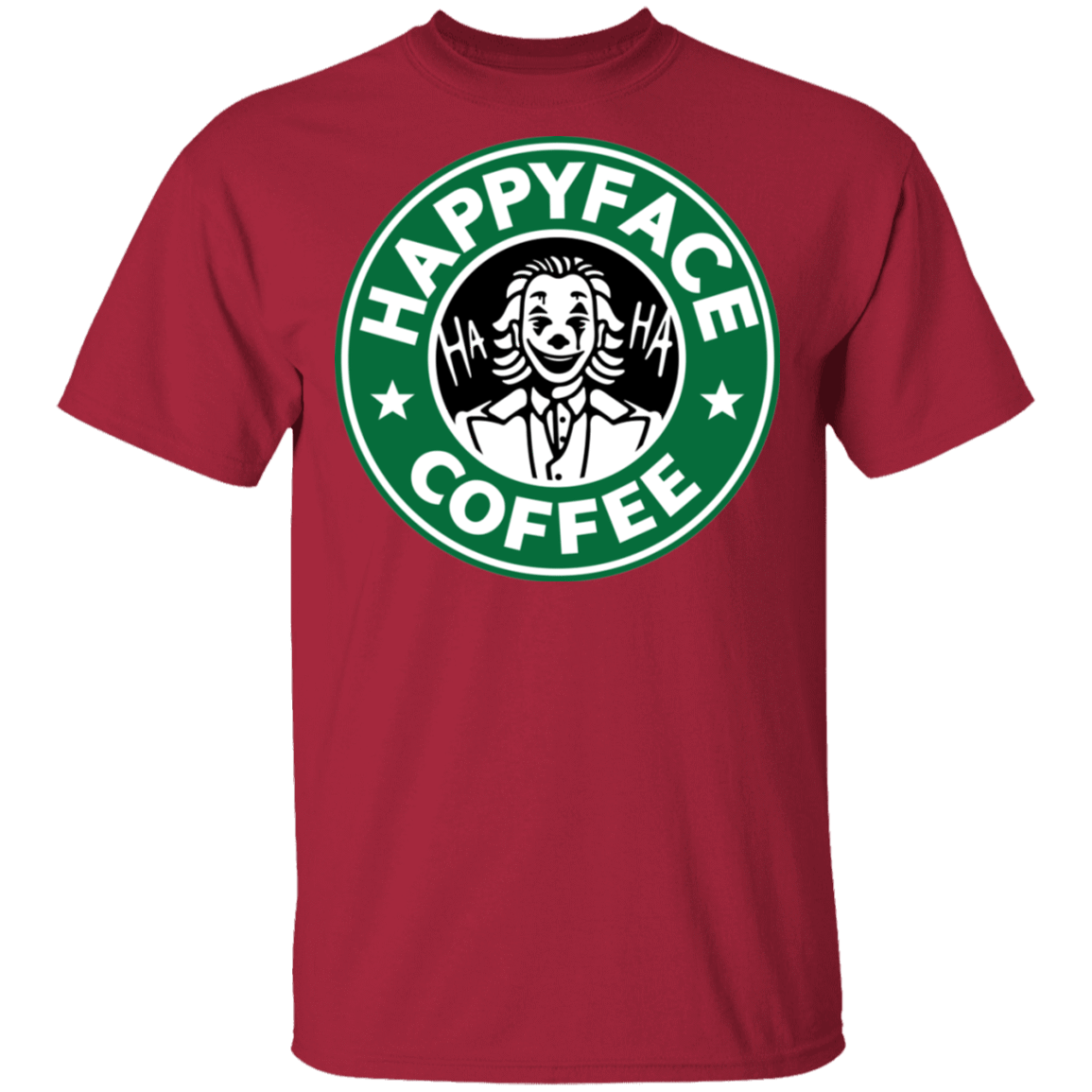 T-Shirts Cardinal / S Happy Face Coffee T-Shirt